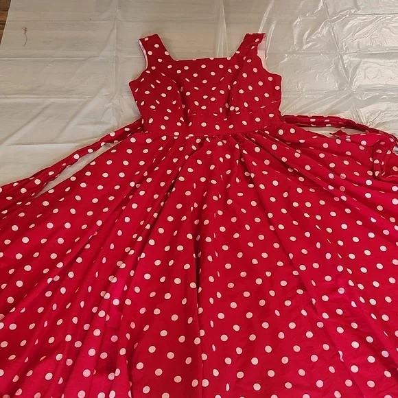 Leslie Lucks Red Polka Dot Dress - Picture 2 of 12